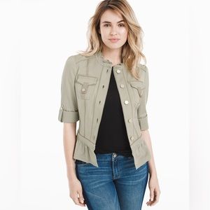 White House black market Peplum Cargo Field Jacket size 2